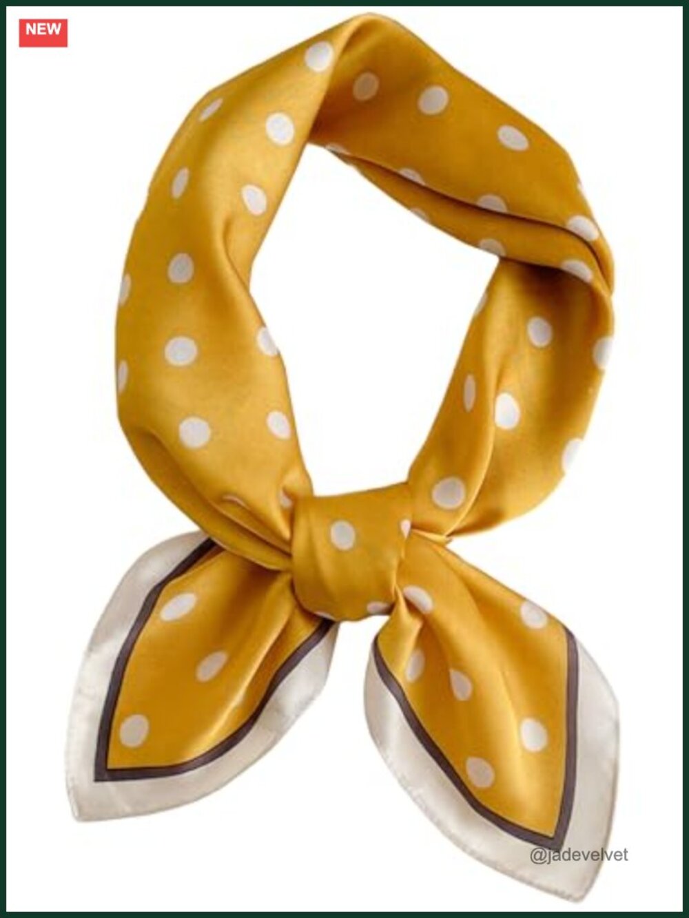 Women's Polka Dot Scarf - Retro Square Neckerchief Head Wrap Bandana